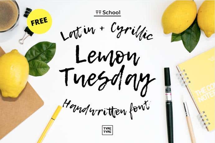 Lemon Tuesday free cursive font